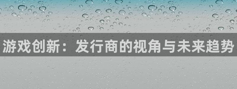 亿万28子音乐：游戏创新：发行商的视角与未来趋势